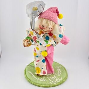 🎈 Annalee Doll Society “Clown with Balloon” Logo Kid 1990– Collectible